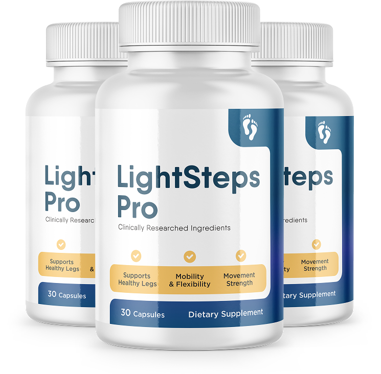 Three bottles of LightSteps Pro — 90 day supply